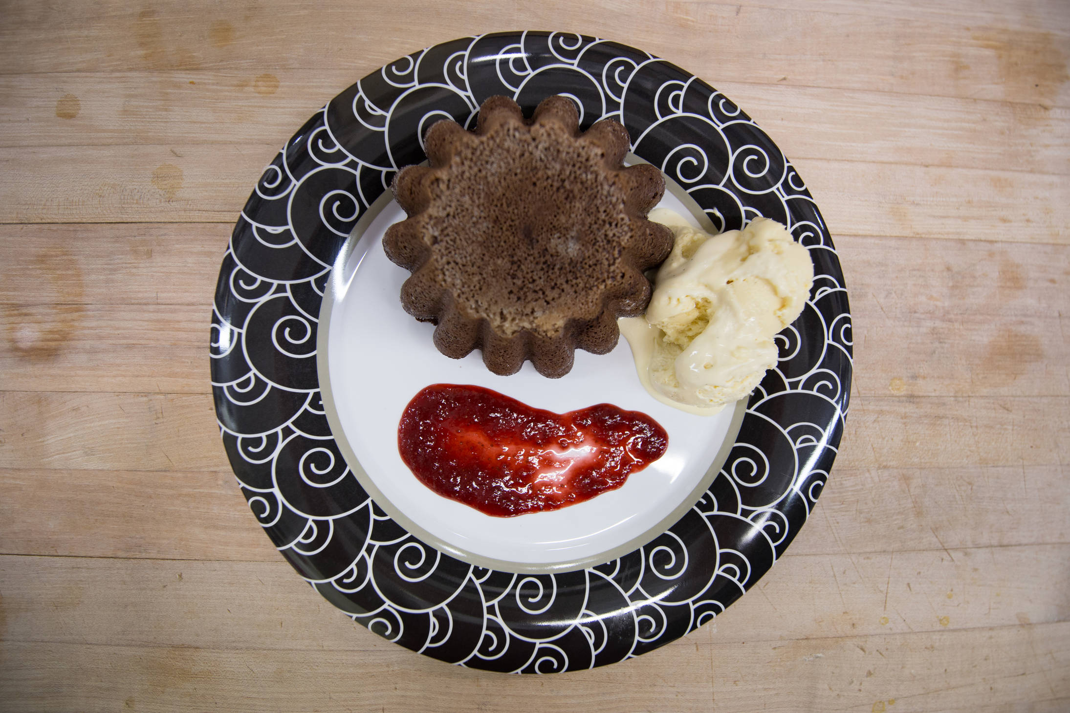 Desert: chocolate lava cake, homemade vanilla ice cream. Delicious! (Photo: Hunter Davis)